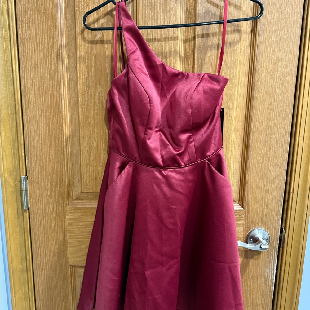 City Triangles Burgundy Dress